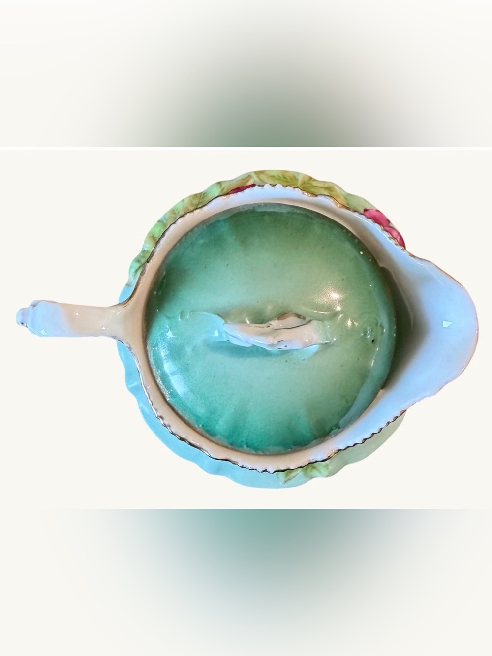 Creamer Hand Painted Porcelain Roses Ornate Vintage - Picture 4 of 6